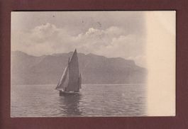 VOILIER sur la Lac Léman - 1908