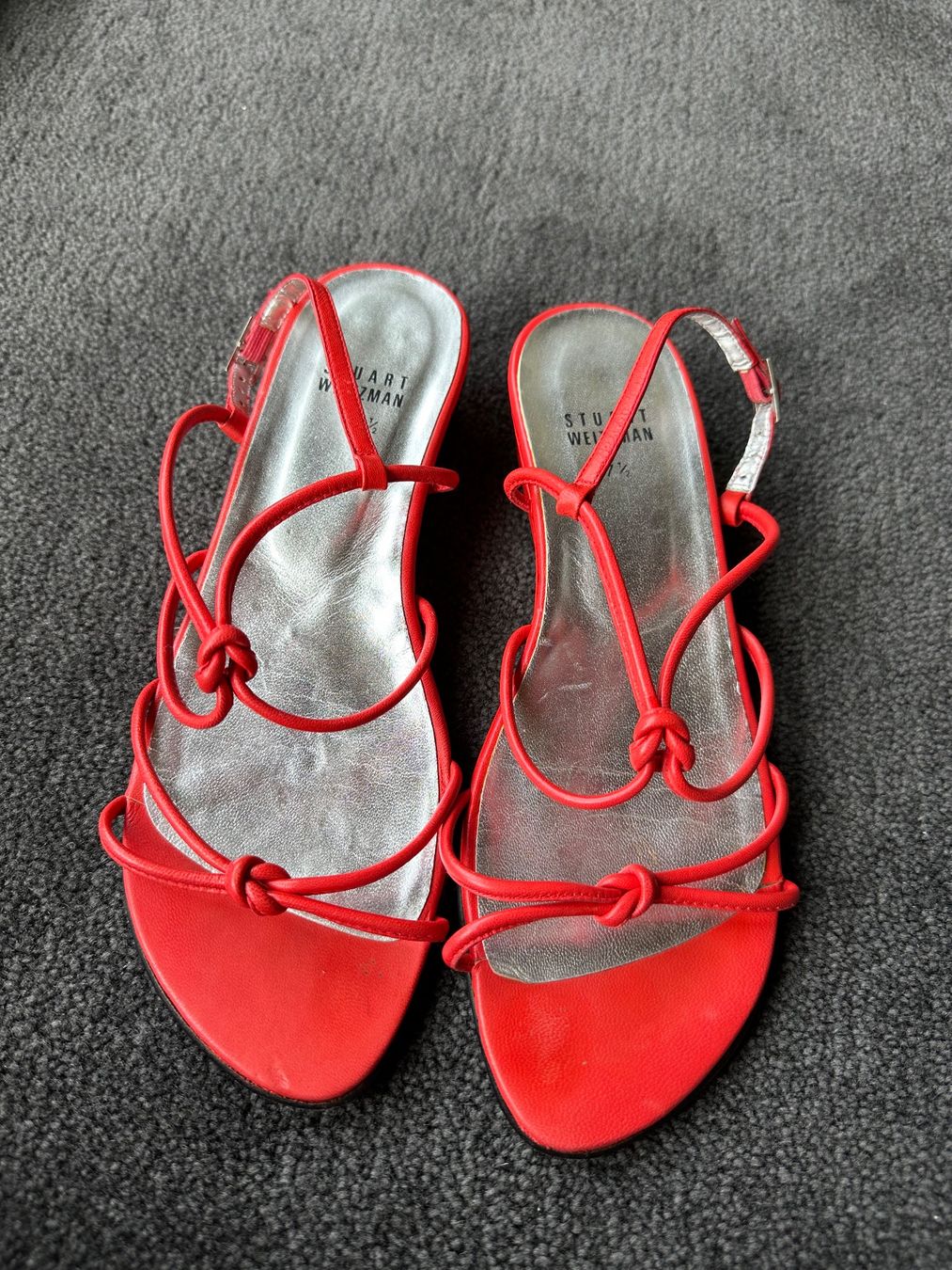 Stuart Weitzman Scarpe da donna: Stuart Weitzman Sandalen, Rot, Grösse 37.5 – Usato da Herzogenbuchsee venduto da cmk_v82m