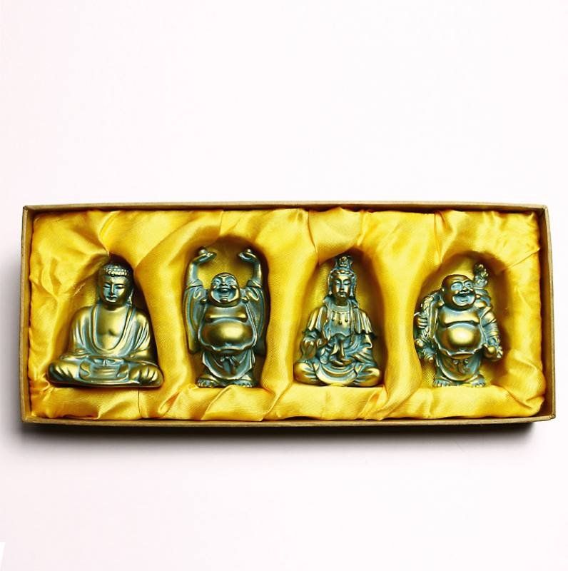 Calamite: 4er-Set Magnet-Buddhas – Nuovo e nell'imballaggio originale da Mauren venduto da Yeelen