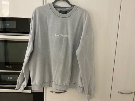 Grauer "Los Angeles" Pullover, Grösse L