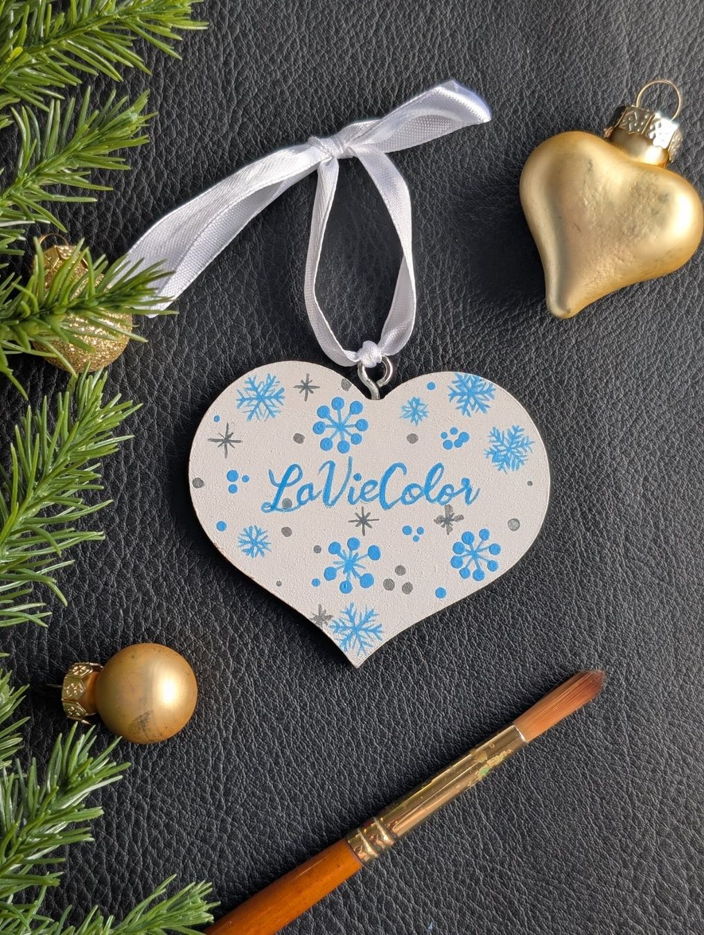Tutte le decorazioni: Personalized Christmas Tree Heart Ornament Decoration – Nuovo e nell'imballaggio originale da Winterthur venduto da LaVieColor 6