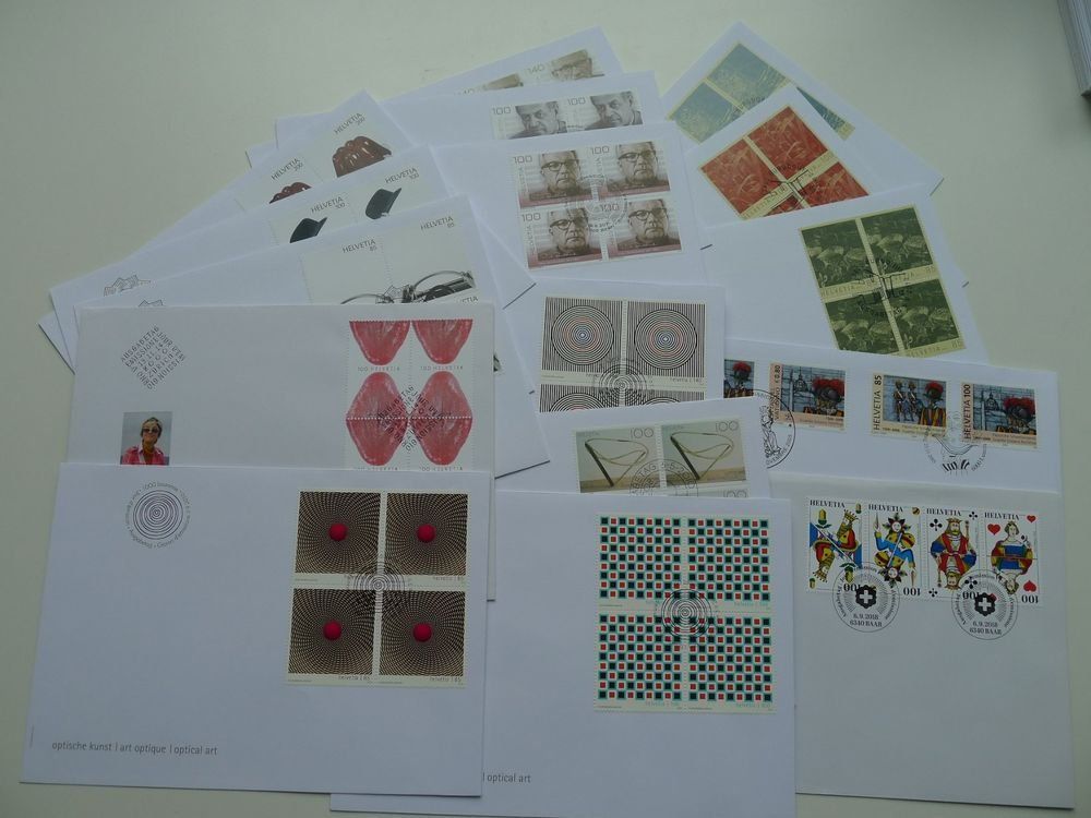 Alle Briefmarken: kleiner Posten mit selbst erstellten Karten + Briefe + FDC – Gebraucht aus Dagmersellen von q1w2e3r4 8