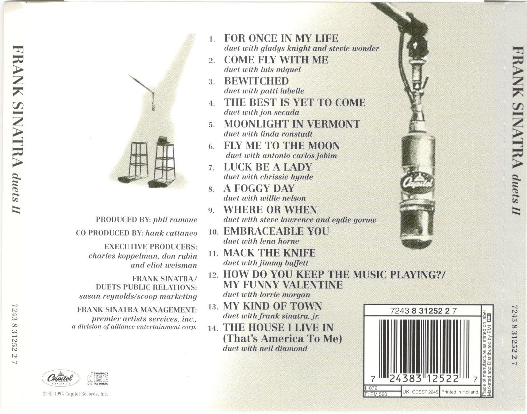 CD: Frank Sinatra CD Duets II – Usato da St. Margarethen TG venduto da ursk10 1