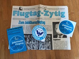 1978 Motorfluggruppe Zürich Jubil.Flugschau Progr + Stickers