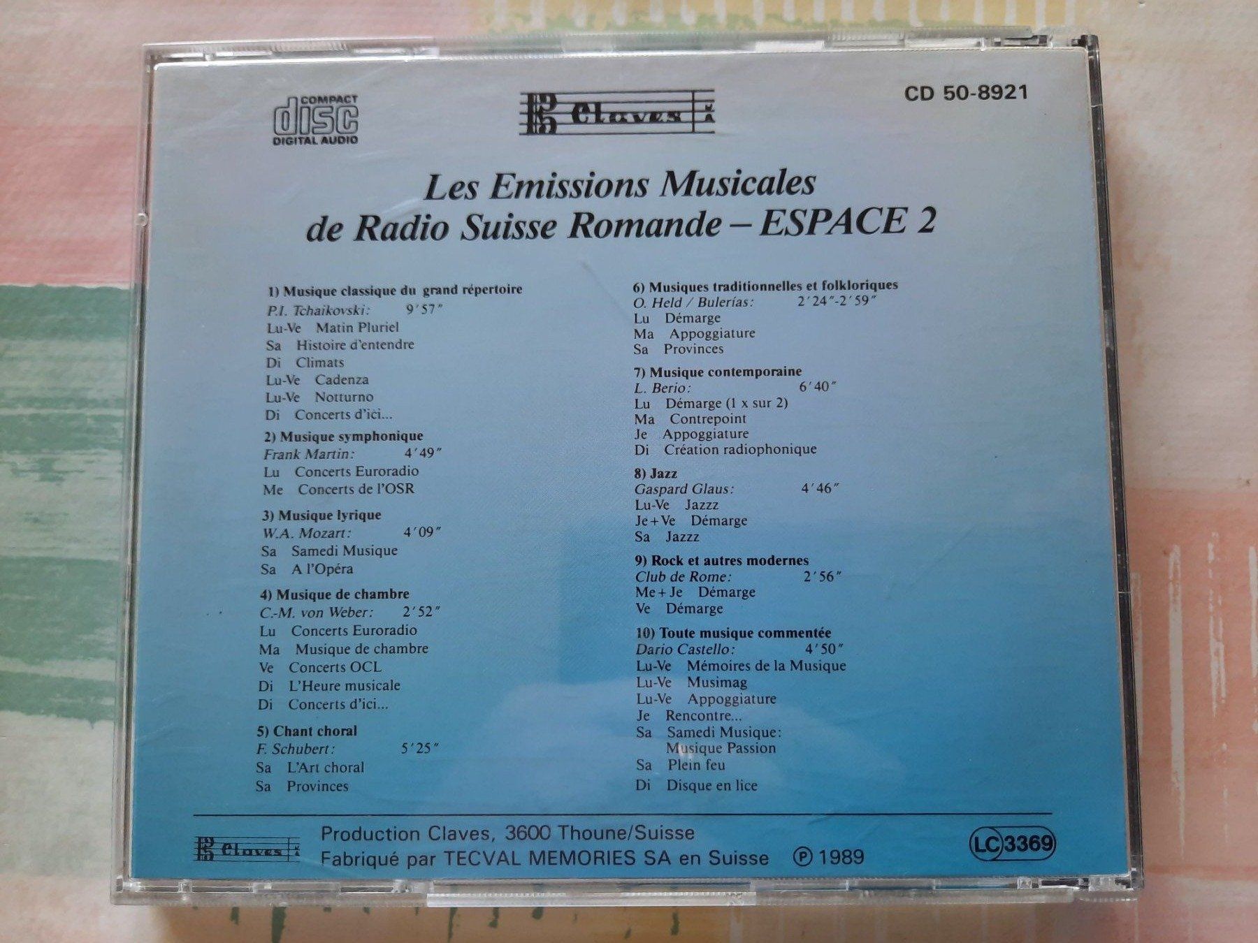 CD: CD Les Emissions musicales Espace 2 – Usato da Pully venduto da bro_n52j 1