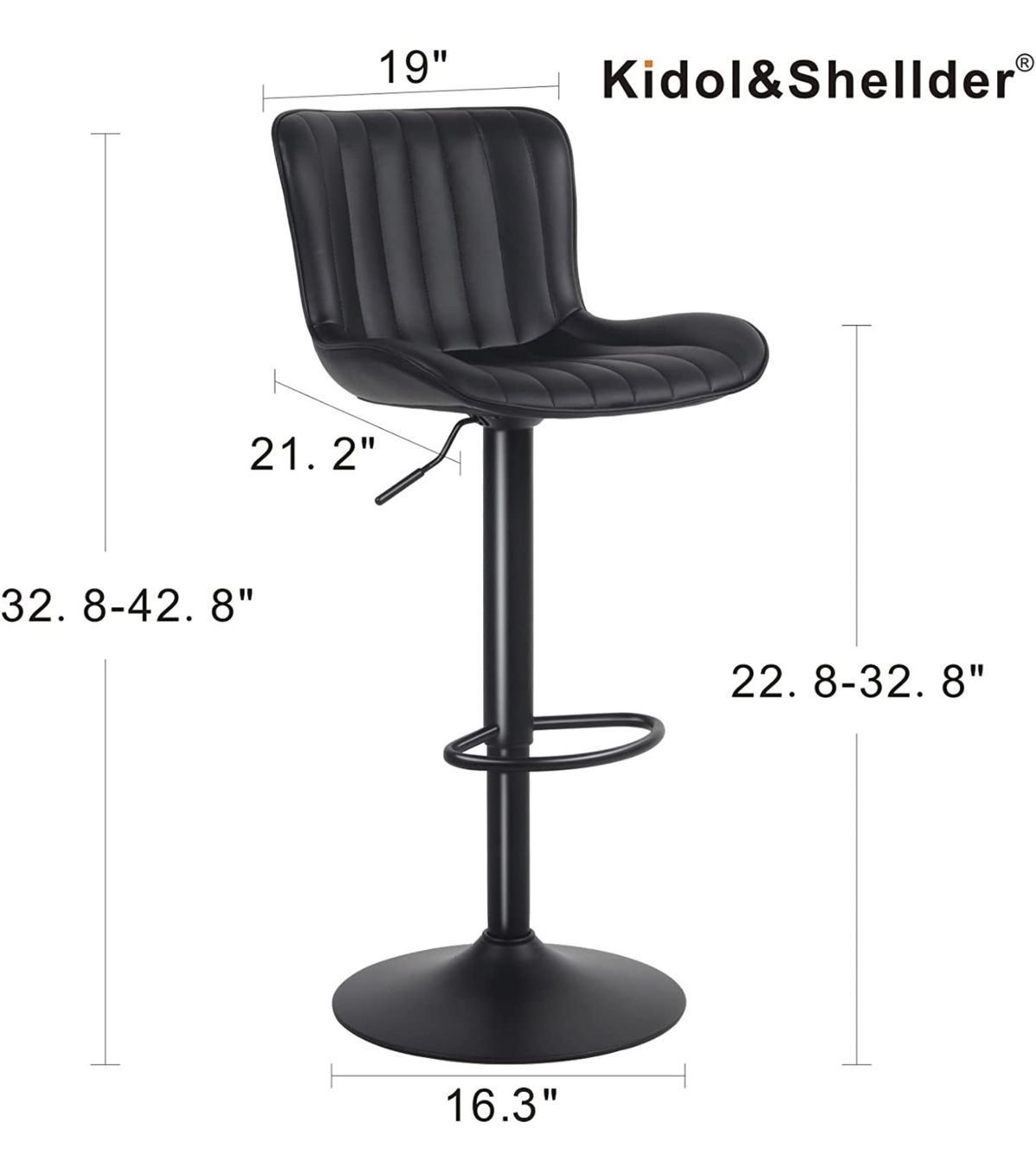 Sgabelli: + Kidol & Shellder Barhocker, PU Leder 2-er Set – Nuovo e nell'imballaggio originale da Amriswil venduto da JaJa-Express 1