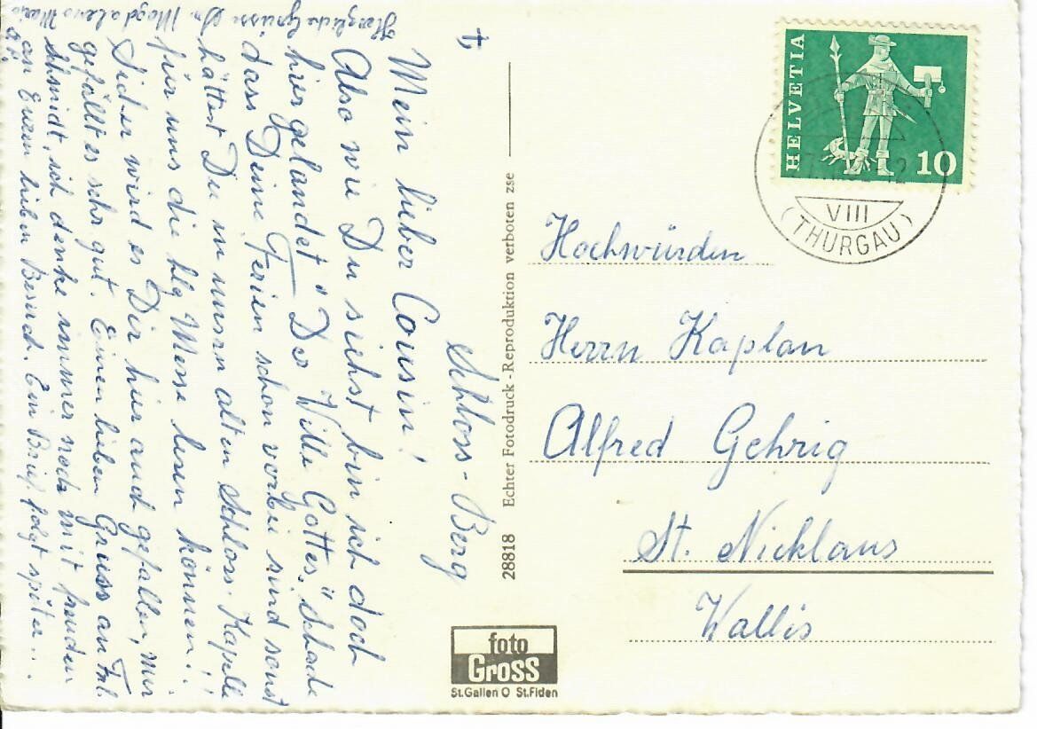 Cartoline postali: Schloss Berg – Usato da Hochdorf venduto da Ziegel-16 1