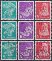 1935-43, Portofreiheitsmarken Nr.14-16 ** + gest., Kat 48.-+