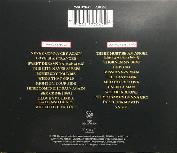 CD: Eurythmics: Live 1983-1989 - 2 CD – Nuovo (secondo la descrizione) da Steinhausen venduto da Vilivinili 1