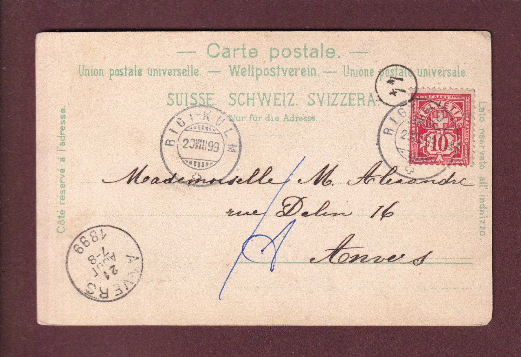 Cartes postales: LUZERN vom Gütsch aus - 1899 – D'occasion à Pully par nicecards 1