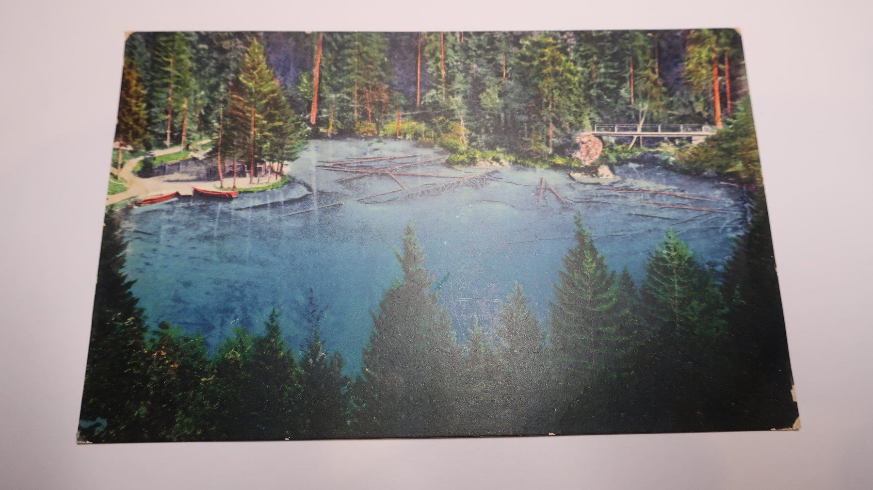 Cartoline postali: Blausee aus der Vogelschau  1919 – Usato da Cormoret venduto da Pascalll2001 1