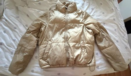 Damen Puffer Jacke Beige Farbe wie neu