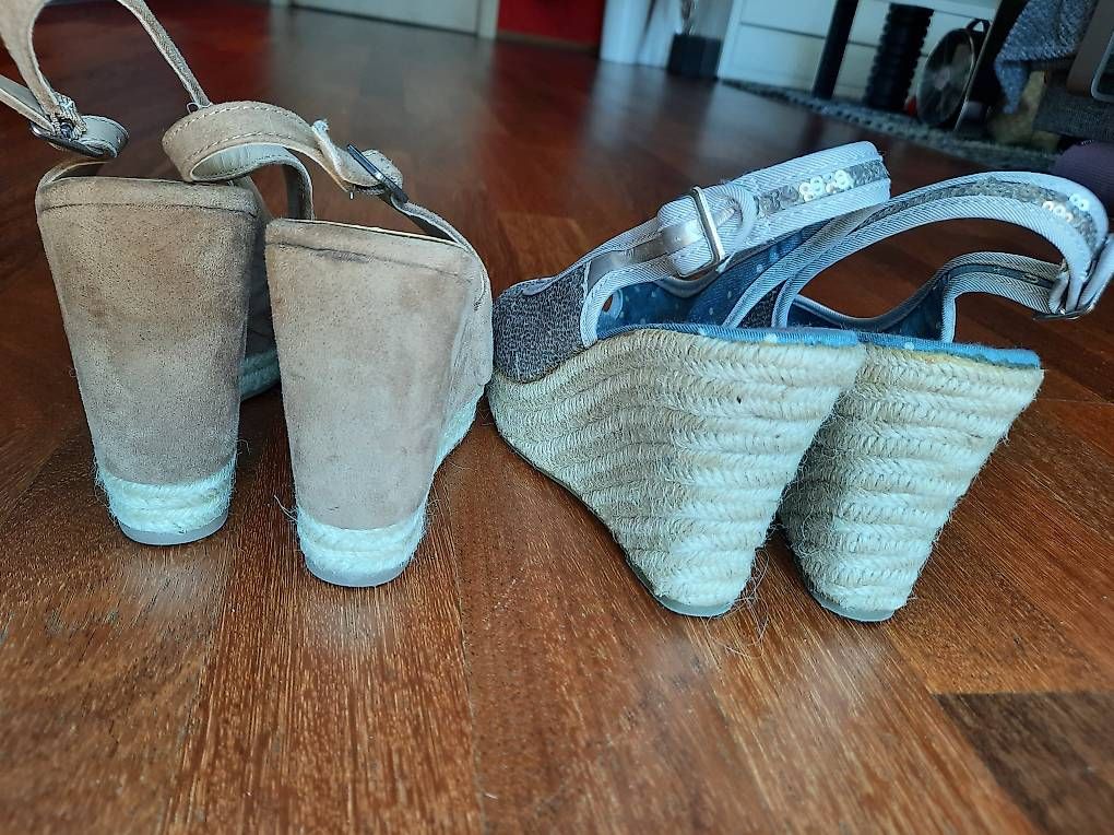 Scarpe da donna: 2 x Paar Damen Keilschuhe Gr.38 – Usato da Buchs SG venduto da miska01 3