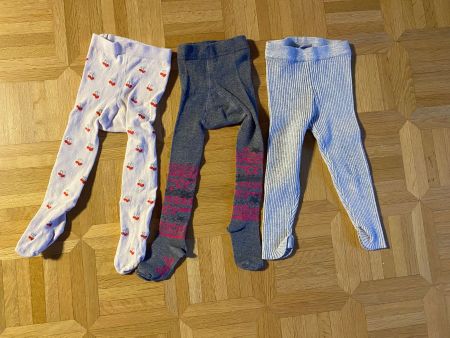 3 Kinderstrumpfhosen Set gemustert Gr. 74 (47)