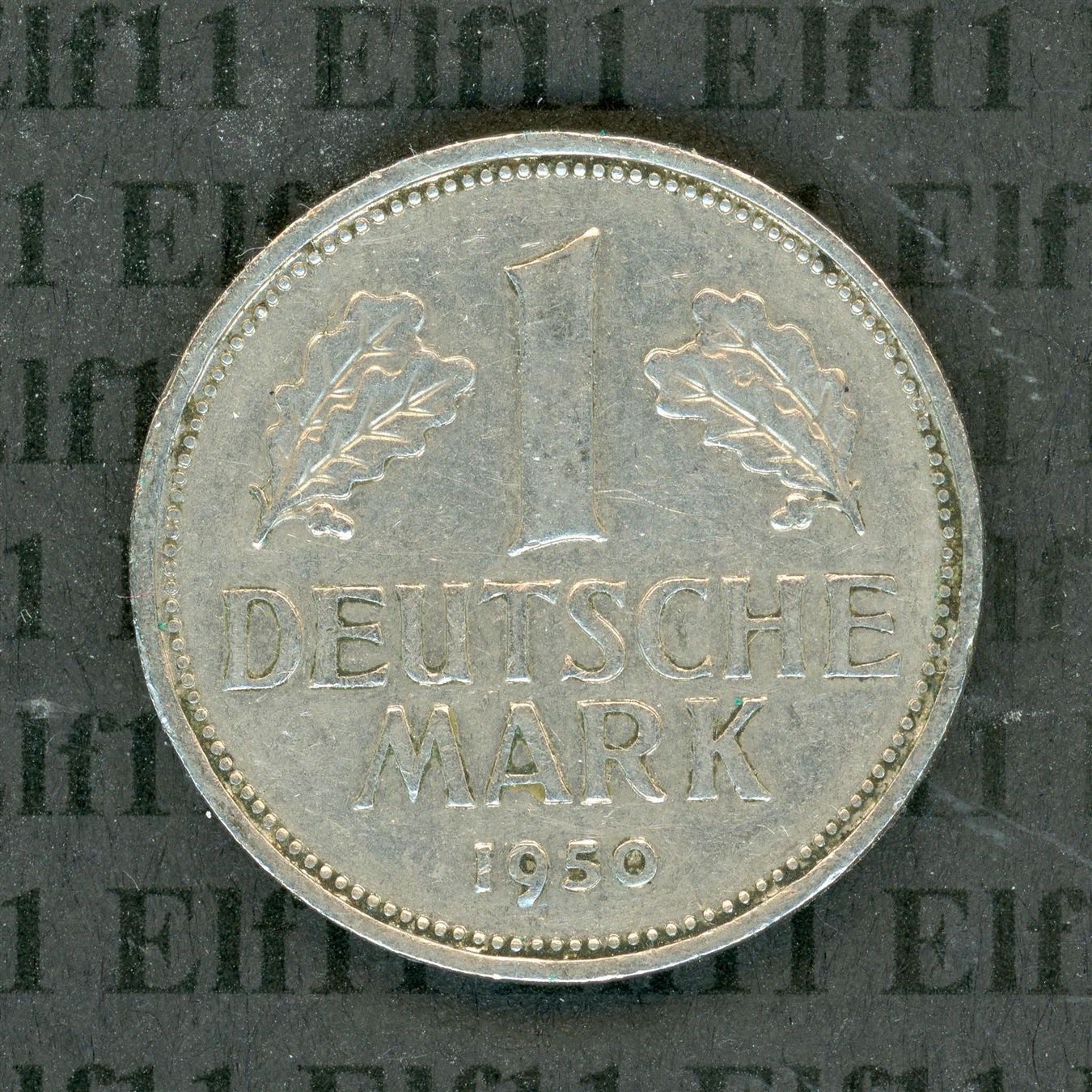Tutti le monete: DEM___1.00 1950J -vz 1 Deutsche Mark – Usato da Widnau venduto da Elf11