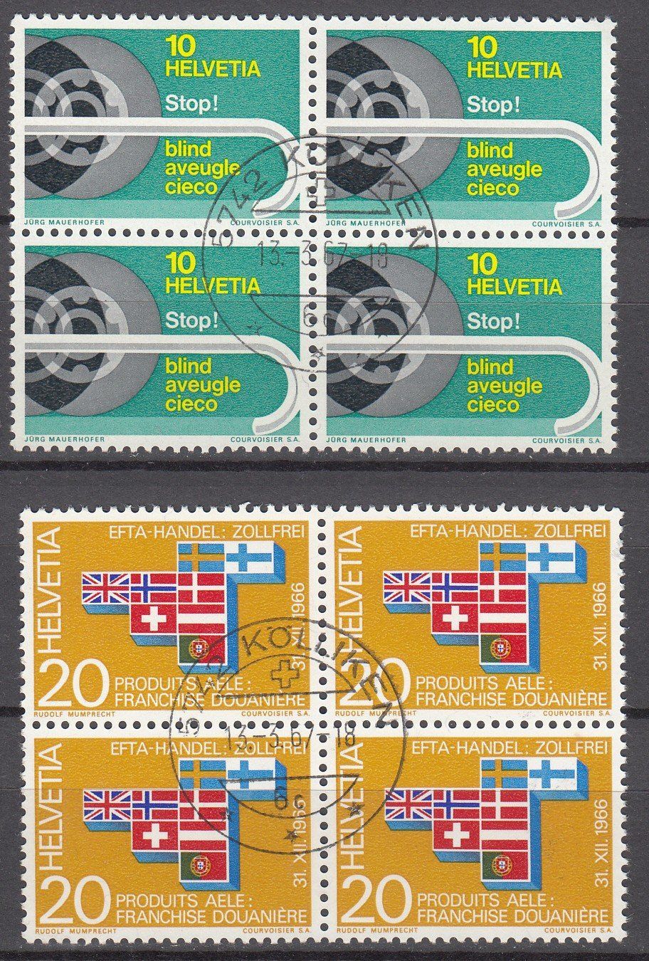 Tutti i francobolli: SBK 446 - 447 mit ET Kölliken – Usato da Bürglen TG venduto da StampGraf