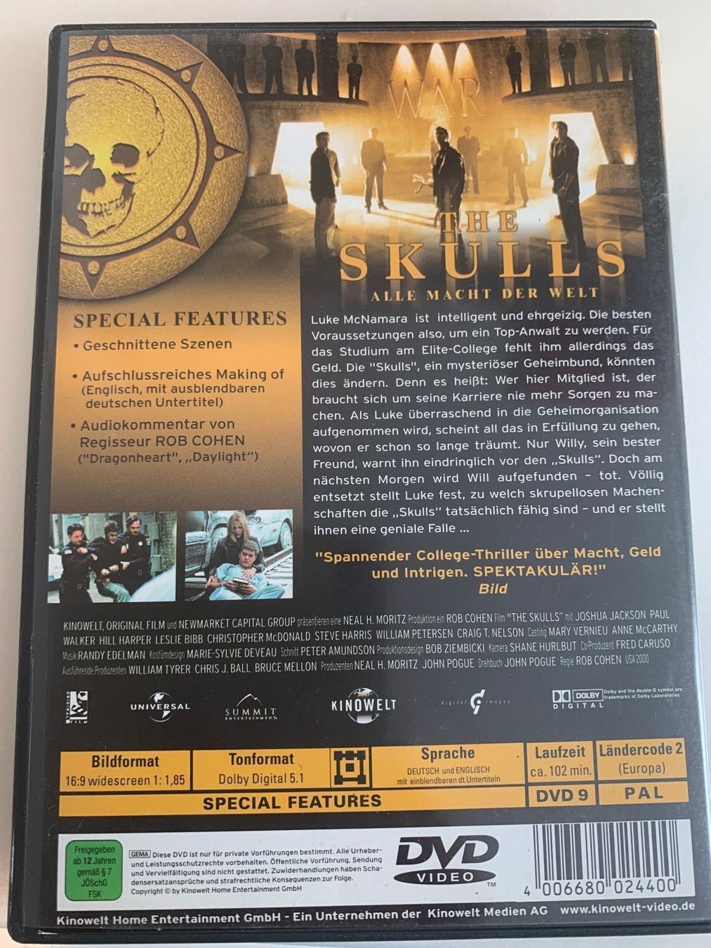 Tutti i DVDs: DVD The Skulls – Usato da Kreuzlingen venduto da jamie45 1