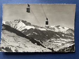 Alte Ansichtskarte Luftseilbahn Unterbirg-Engstl. Adelbode
