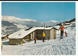 Postkarte 1986, Traumhafte Skitage Surcuolm Berghaus Canetg