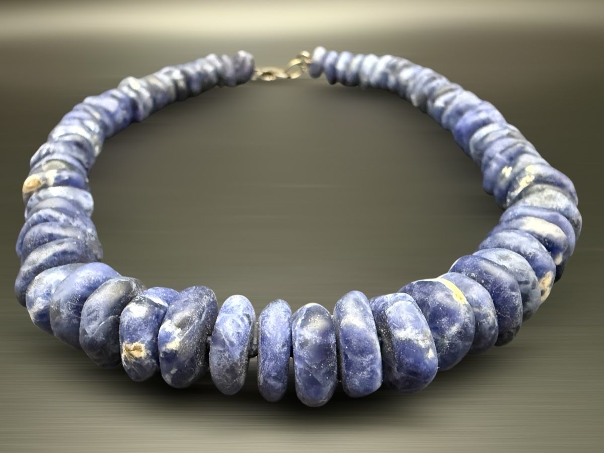 Catenine: Blaue Sodalit-Halskette, Vintage – Usato da Lamone venduto da LaCantinaMagica 4