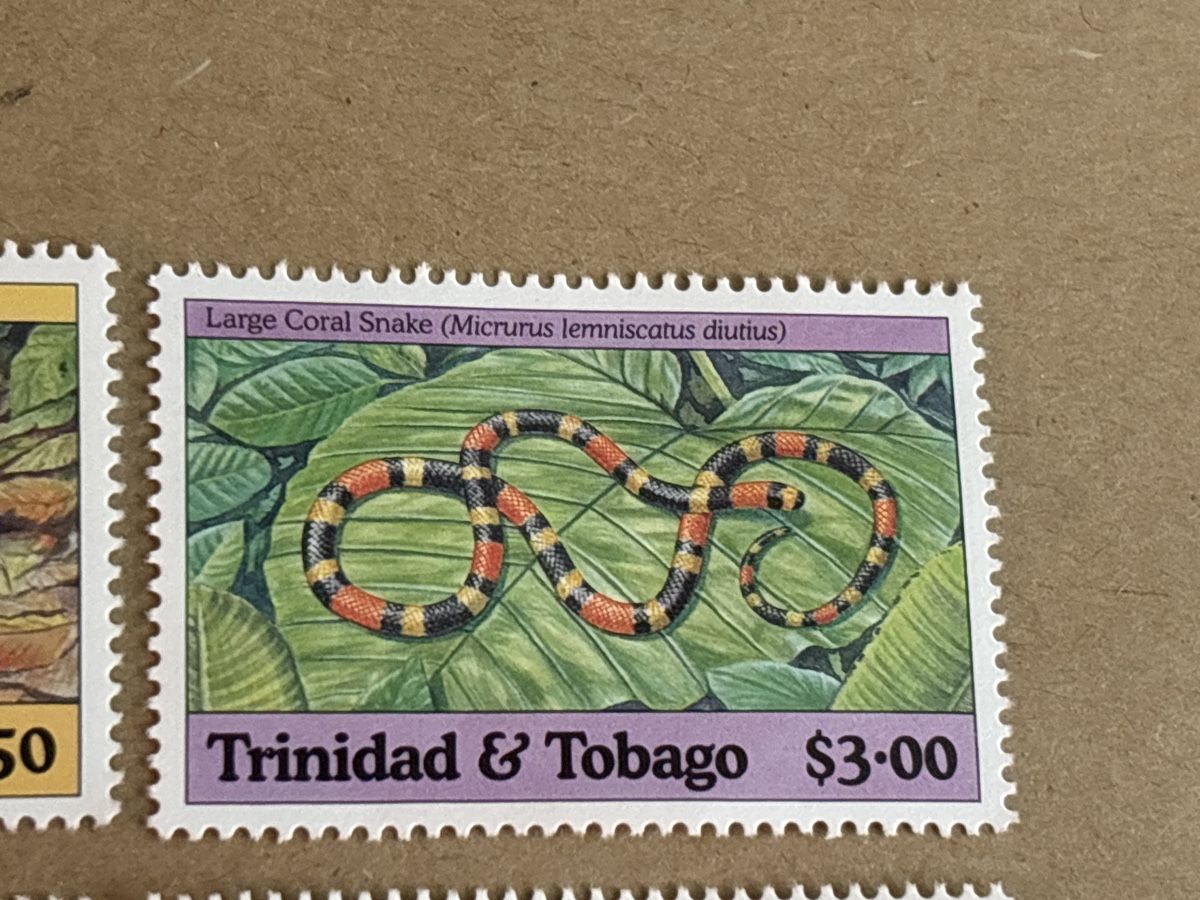 Tutti i francobolli: Briefmarken Trinidad & Tobago: Schlangen, postfrisch! – Nuovo e nell'imballaggio originale da Zürich venduto da engebrunau 2