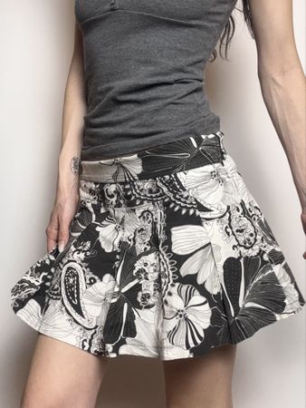 floral summer mini skirt