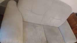 Sofa light grey fabric used condition