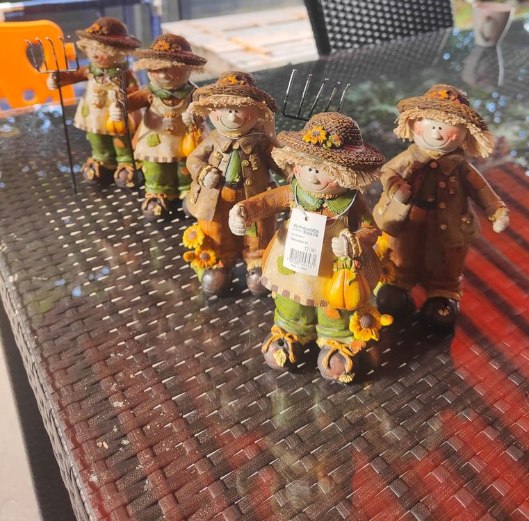 5 Herbstfiguren Vogelscheuche Deko Garten Figuren Set Kaufen auf Ricardo