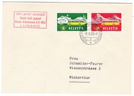 Lettre de Lugano BPA A637 pour Winterthur le 8.X.53