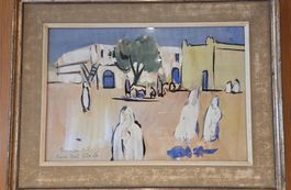 Carl Walter Liner – Oase Bou Saâda 1948 Gouache/Aquarell