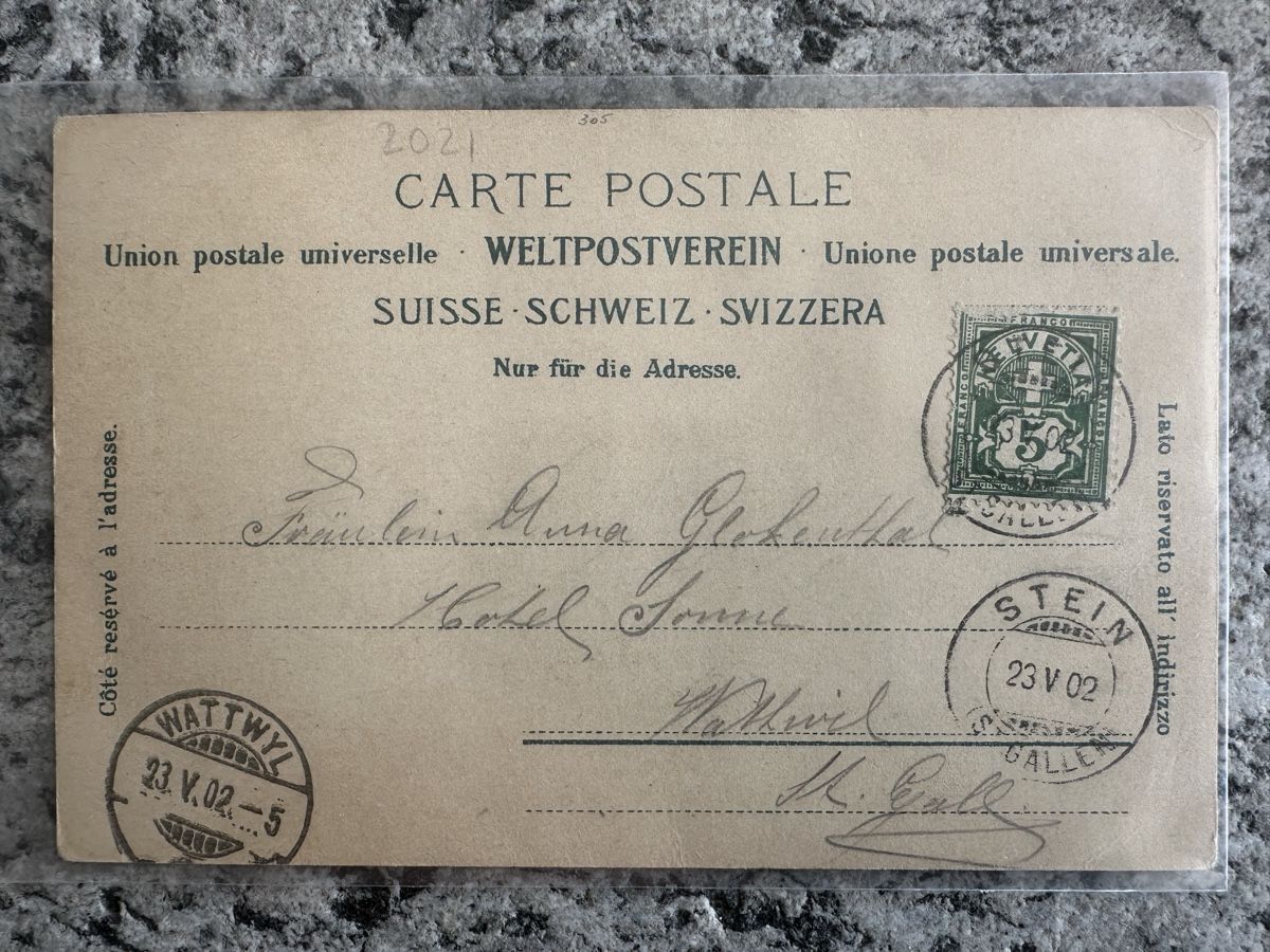 Cartoline postali: Nesslau Guggenheim Litho – Usato da Wettingen venduto da Phibras 1