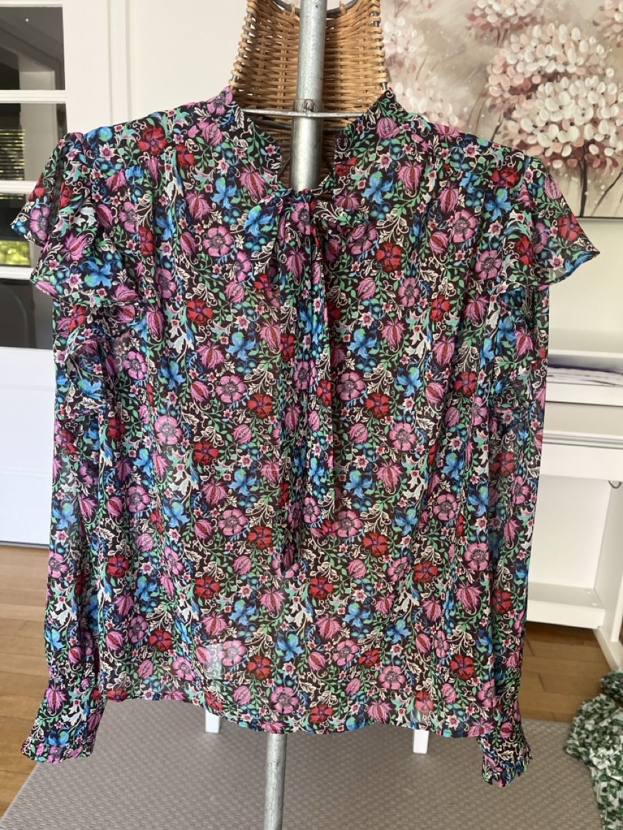 Camicette: Farbige Blumenbluse mit rüschen, 36/38 – Usato da Solothurn venduto da Bobesch08 7