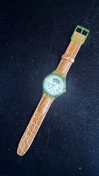 Swatch Montres: Swatch Automatic Uhr mit Lederband, Vintage, Rarität! – Neuf (Voir description) à Grenchen par chththl 4
