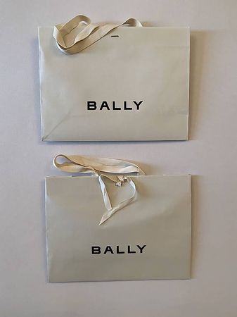 2 Original Bally Papier Taschen Tüten 
