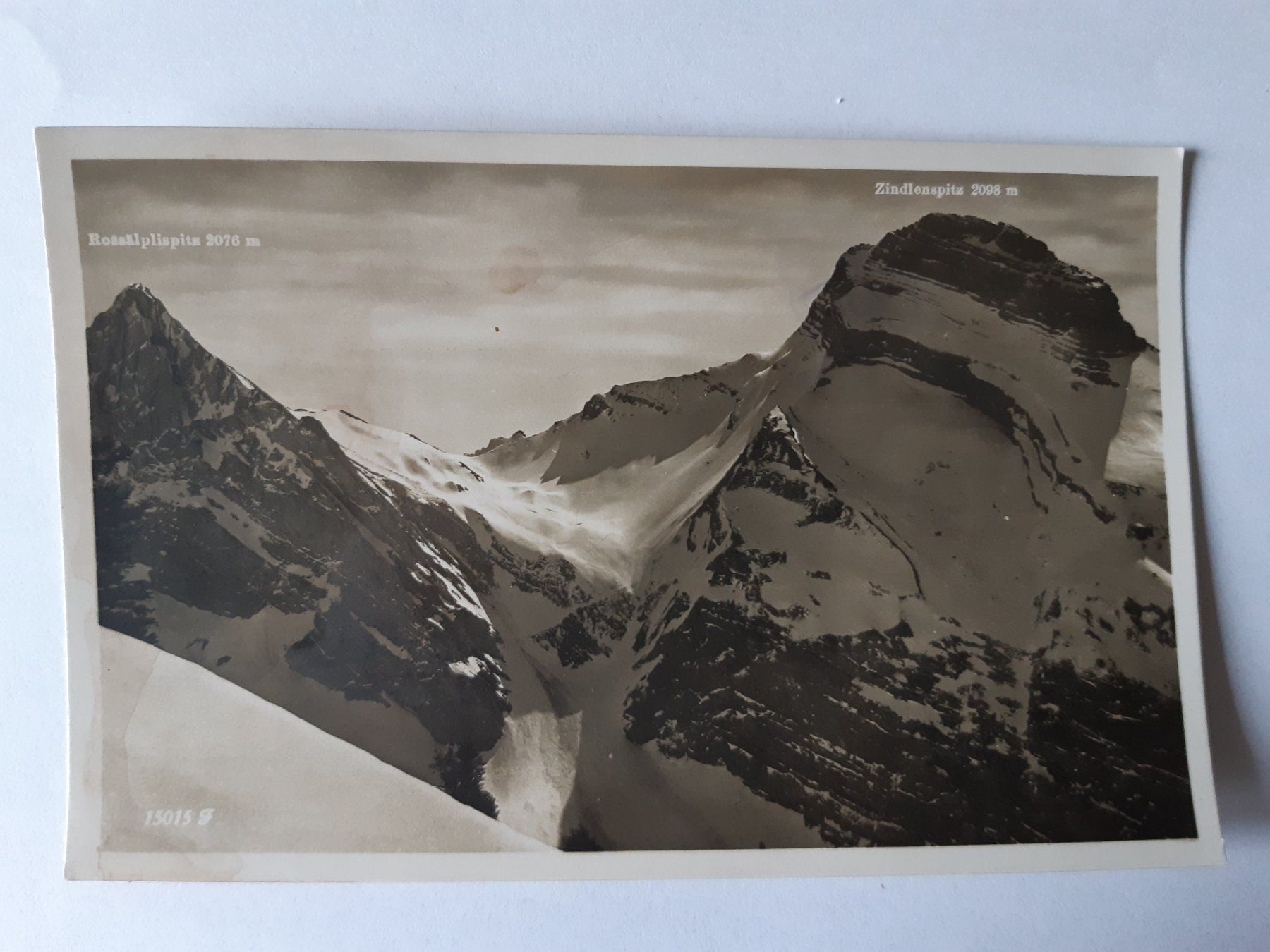 Cartoline postali: Alte Ansichtskarte Bergpanorama Rossälplispitz u. Zindlensp. – Usato da Wattwil venduto da yburgler