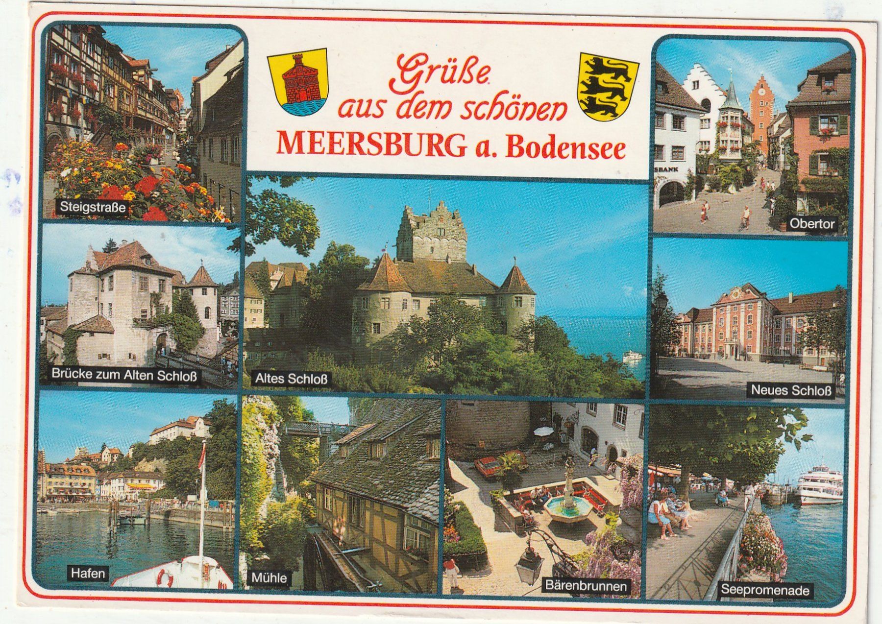 Cartoline postali: 2 karten Meersburg am Bodensee – Usato da Lumbrein venduto da made02