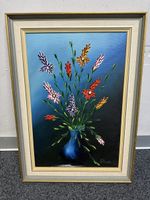 Ölbild  Stillleben eines Blumenstrausses signiert