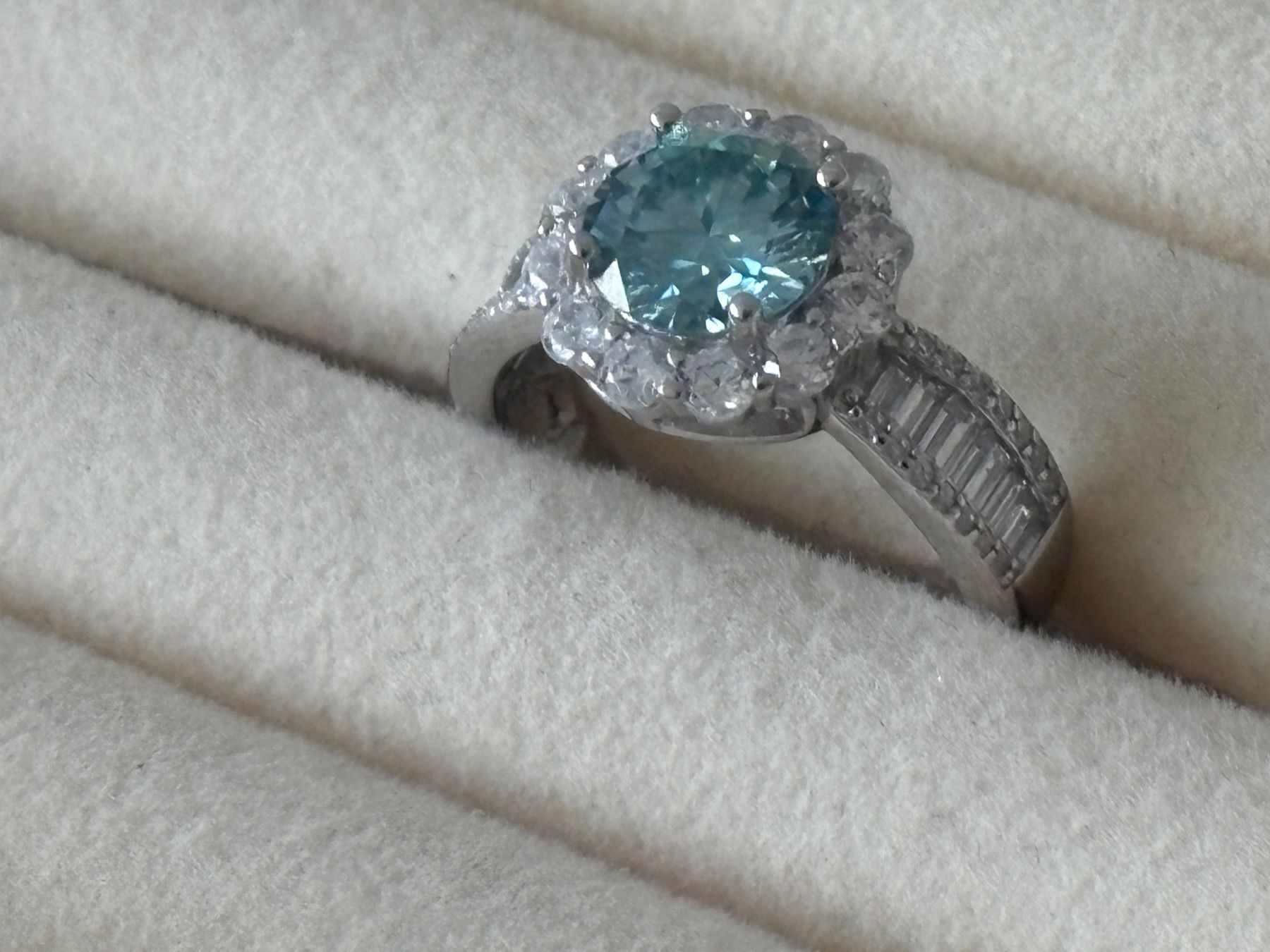 Anelli: Luxus Elegante Gr.17,5 / 7,5 Ring Solitär  Farbe Silber – Nuovo (secondo la descrizione) da Biel-Bienne venduto da Roserosse13 1