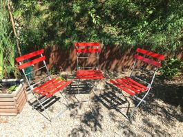 Gartenstuhl Trio frisch restauriert