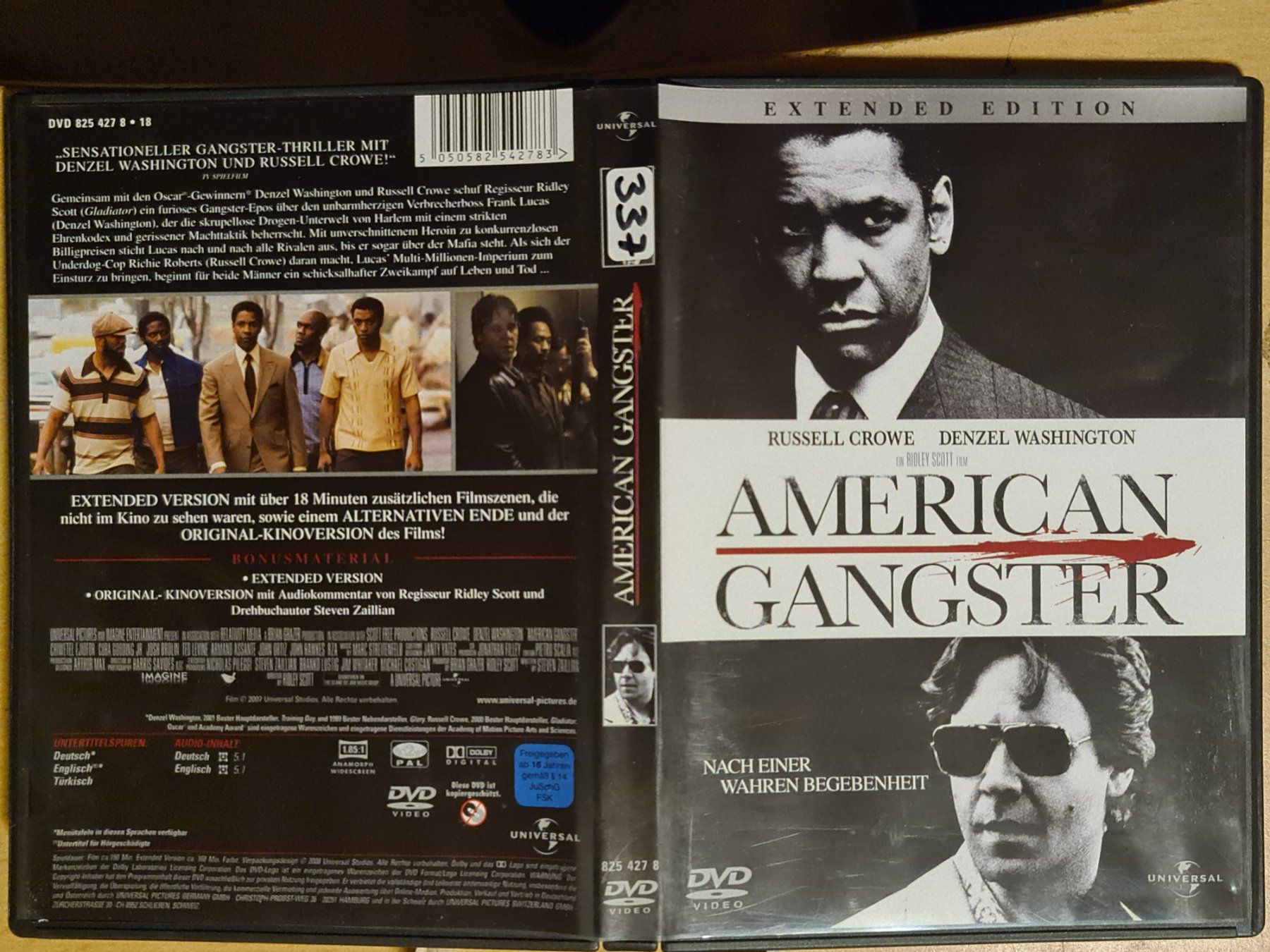 Tutti i DVDs: American Gangster DVD Extended Edition – Usato da Dintikon venduto da Vexi