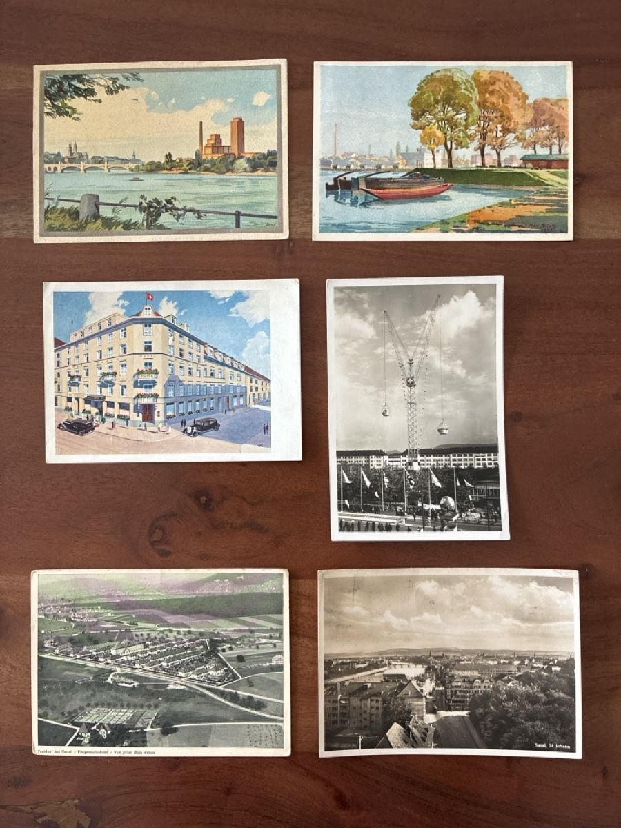 Cartoline postali: 13 Ansichtskarten diverse von Basel BS – Usato da Oftringen venduto da Cla.vD.74 2