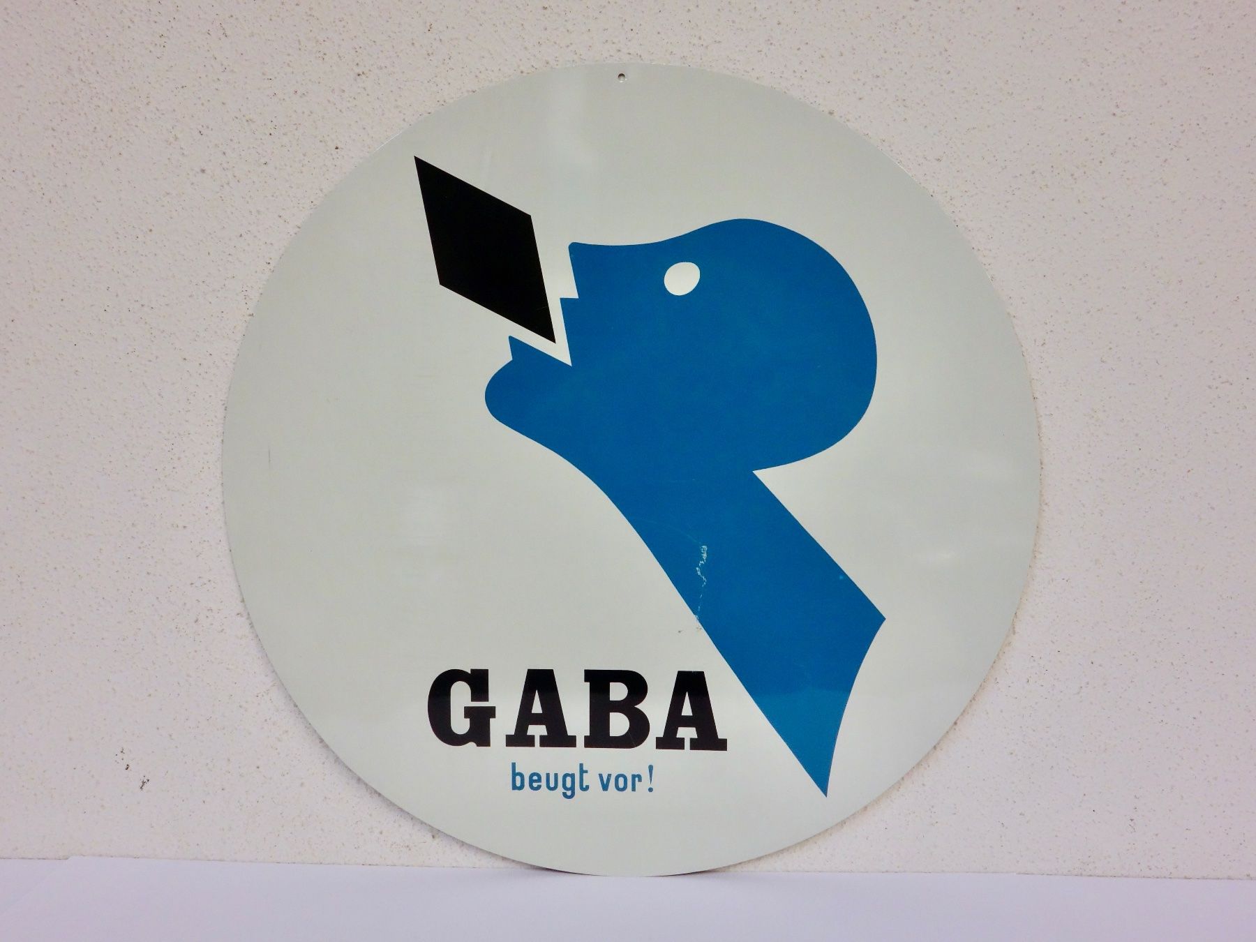 Insegne: ALTES REKLAME BLECHSCHILD GABA TABLETTEN BASEL – Usato da Kerzers venduto da bottlesandboxes 1