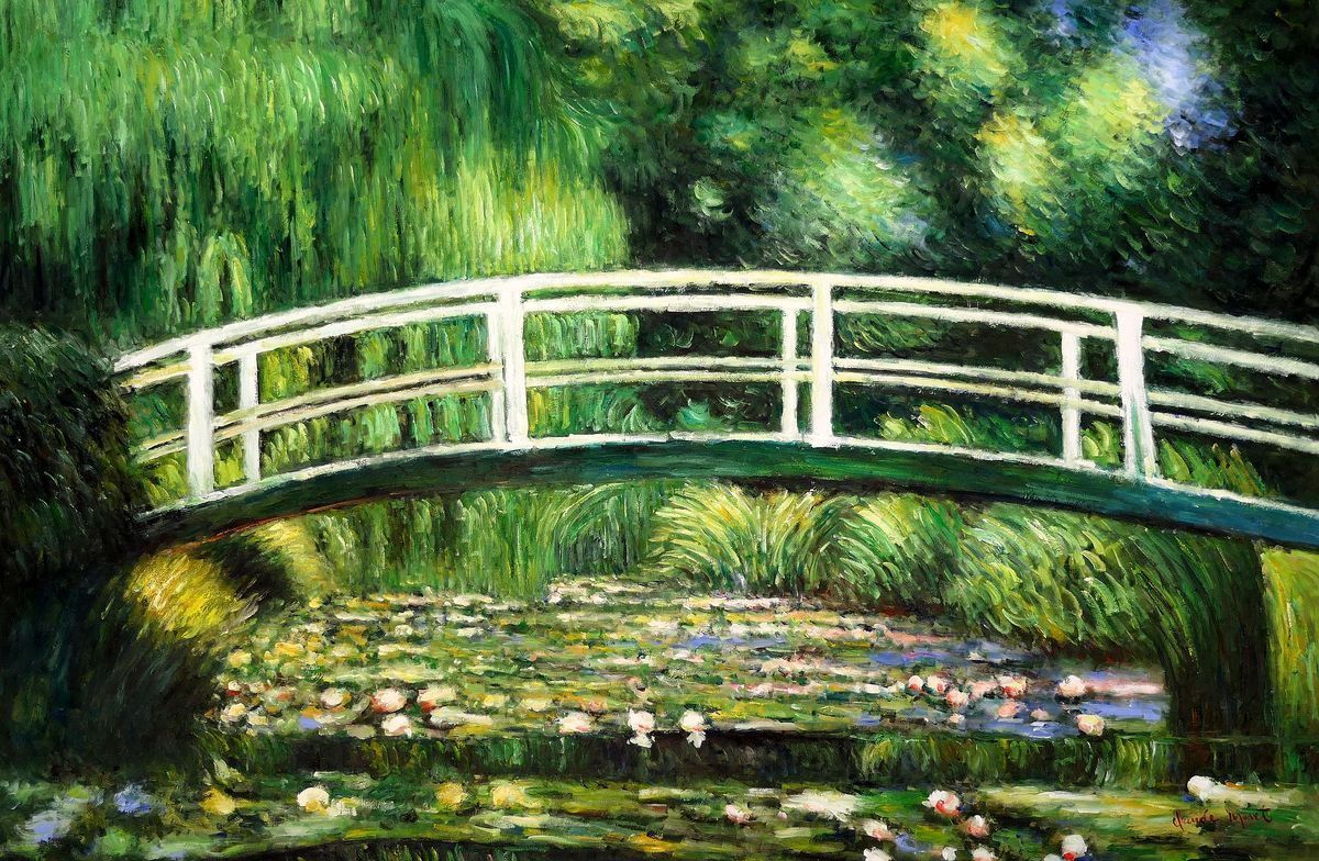 Reproduktionen & Neuware: Claude Monet - Brücke Seerosenteich – Neu (gemäss Beschreibung) aus Larnaca von KunstDepot24