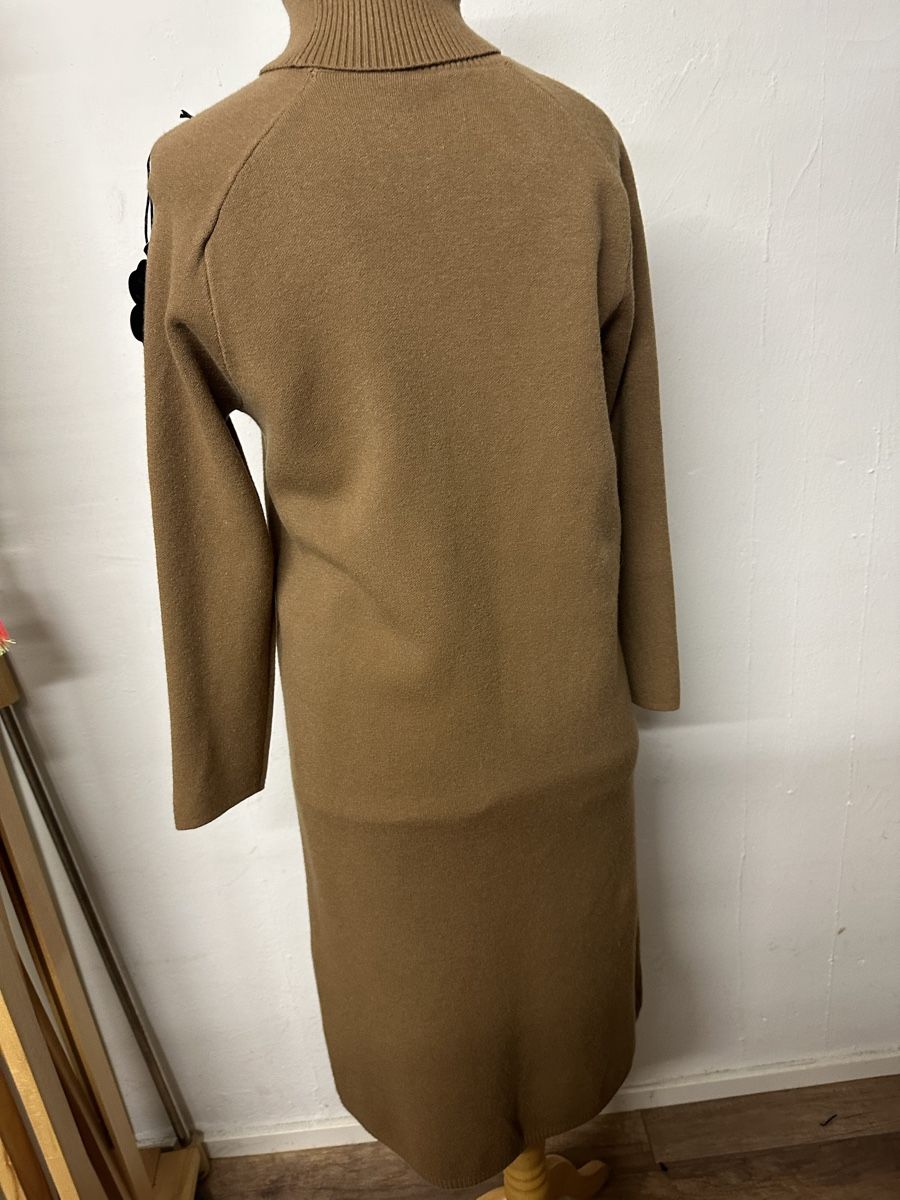 Vestiti: Damen lang Strick Pulli mit Schlitz Kleid s/m braun – Nuovo e nell'imballaggio originale da Groß-Gerau venduto da bor_8wfb 3