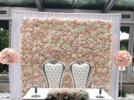 Blumenwand Rosenwand Hochzeit Deko Fotowand