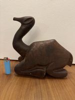 Grosse Kamel 🐪 Holzfigur Handgeschnitzt Deko (ca. 26x24cm)