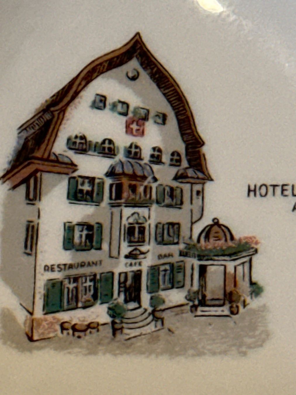 Servierplatten: Kleines Langenthal-Plättchen. Hotel Schweizerhof Andermatt – Gebraucht aus Zürich von Chaeffeler 3