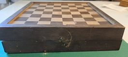 Antikes Schachbrett/Mühlespiel-Holz,Handarbeit, Rarität