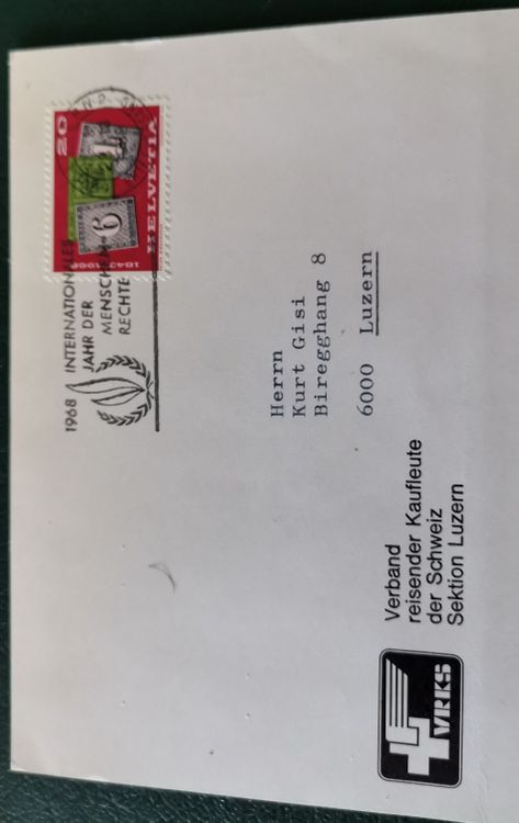 Enveloppe timbrée 1968 | Kaufen auf Ricardo