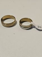 2 Stk. Ringe aus Edelstahl, Freundschaftsringe Gr. 21/19